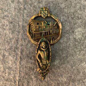 Vintage Stratford on Avon Shakespeare Solid Brass Door Knocker
